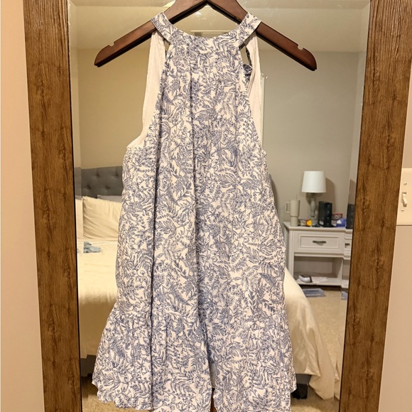 Lush Blue Toile Sleeveless Dress - Picture 3 of 4